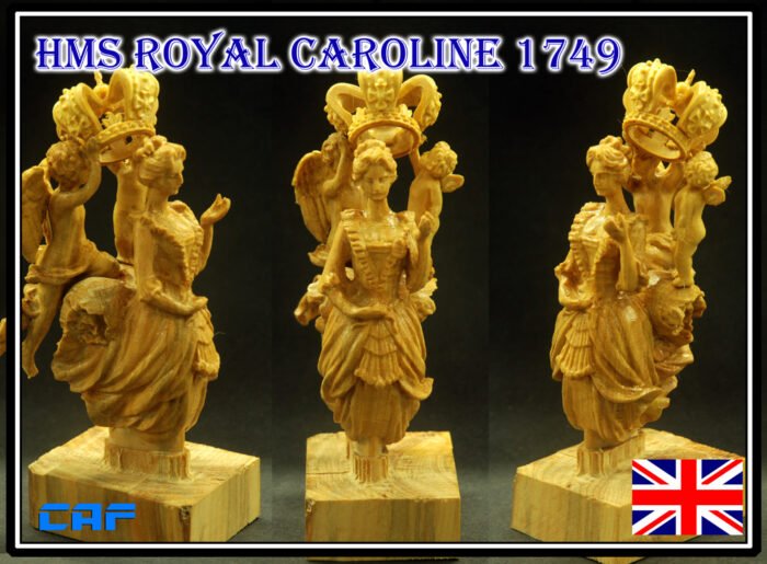 HMS Royal Caroline Scale 1/24 Figurehead for wood model ship kit - Image 1