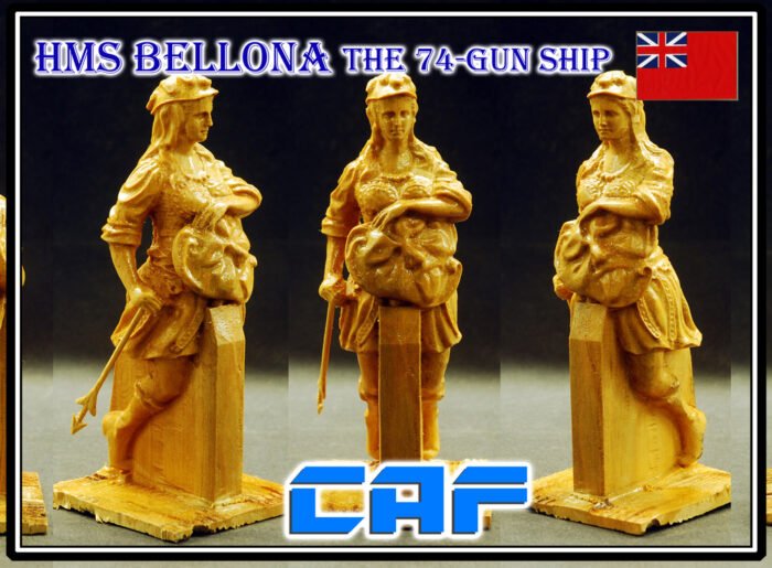 HMS Bellona 1760 74-gun Scale 1/48 Figurehead for wood model ship kit - Image 1